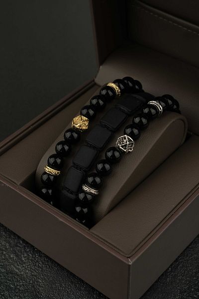 Jack Ferrero 3 Piece Men's Bracelet Set