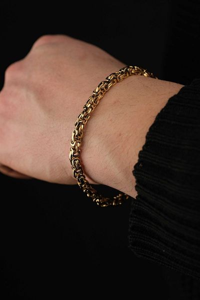 Jack Ferrero Men's Steel Color-Free Invoice Bracelet