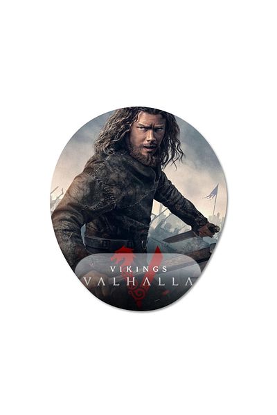 Pixxa نموذج لوحة الماوس Vikings: Valhalla مع دعم المعصم - 2 بيضاوي