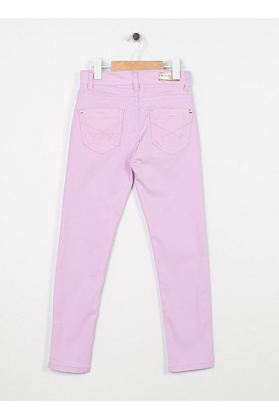 U.S. Polo Assn. Pink Girls' Pants - Regular Waist, Pipe Leg, Gleno23Y