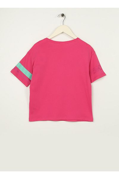 U.S. Polo Assn. Tricou pentru fetiță cu imprimeu roz - Purlen
