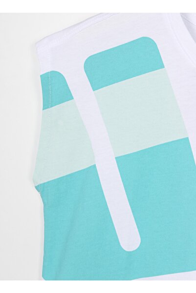 U.S. Polo Assn. Baskılı Beyaz Kız Çocuk T-shirt Perde