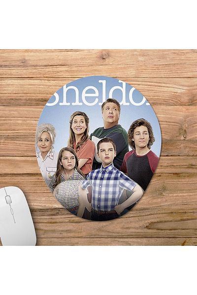 Pixxa موديل لوحة ماوس دعم المعصم من Young Sheldon - 2 بيضاوي