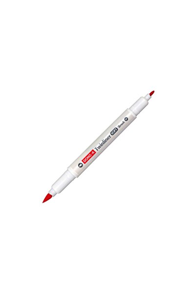Dong-A Twinliner Soft Brush Fırça Uçlu Işaretleme Kalemi Red No:13