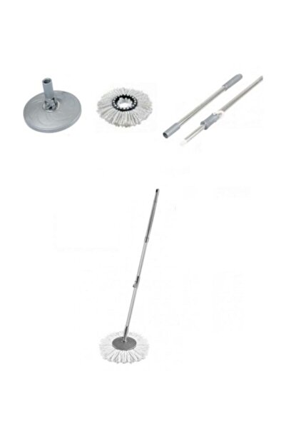 Spin Mop (berrak Temizlik Pazarı)planet Alüminyum 360 Döner Mop Sopası/sapı Ve Bezi