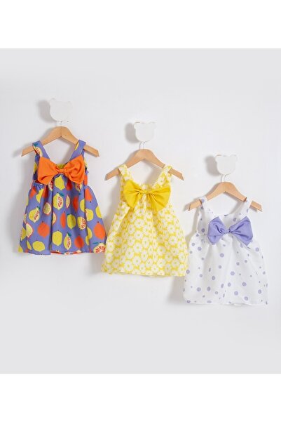 wianna baby 3 Piece Dress (WILL BE SENT WITH PINK FLOWERS INSTEAD OF YELLOW FLOWERS.)