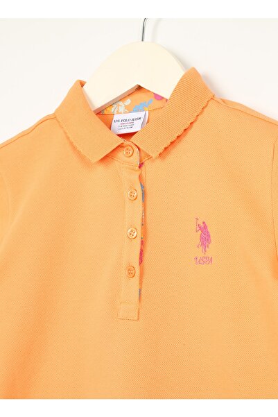 U.S. Polo Assn. Düz Turuncu Kız Çocuk T-shirt Tp01-ıy023