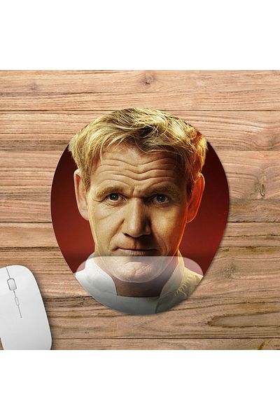 Pixxa موديل Hell's Kitchen - لوحة ماوس جوردون رامزي مع مسند للمعصم - بيضاوي واحد