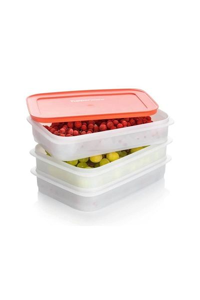 Tupperware Alaska 3 Layer Freezer Storage Container 675 Ml Pink