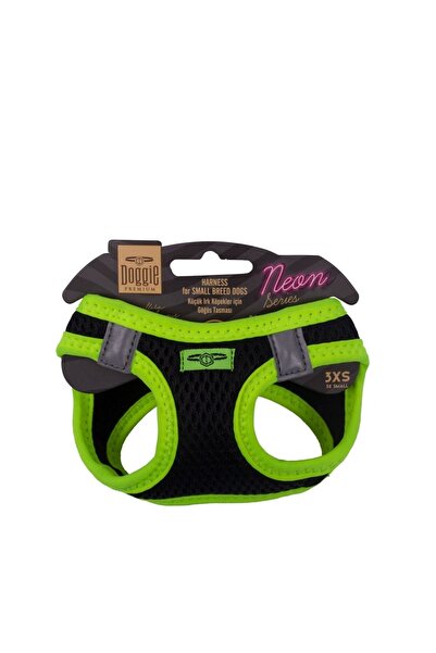 Doggie Havalı Dokumadan Neon Serisi El Yapımı Küçük Irk Köpek Göğüs Tasması 3...