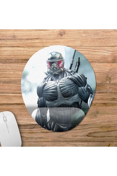 Pixxa موديل لوحة ماوس Crysis مع مسند للمعصم - 2 بيضاوي