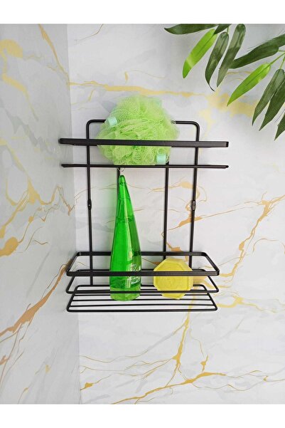 Egem Home Paslanmaz Yapışkanlı 2 Katlı Banyo Rafı Düzenleyici