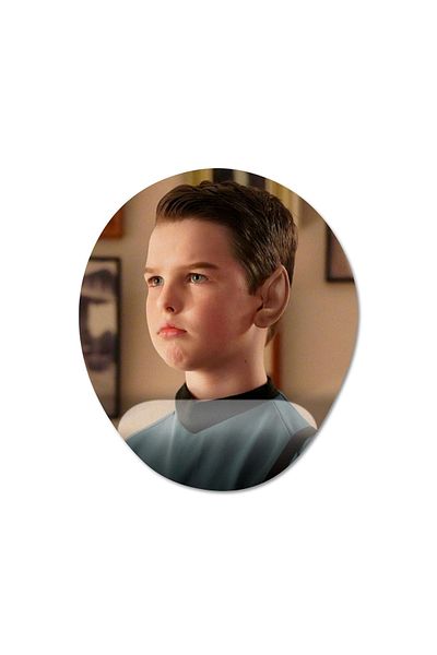 Pixxa موديل لوحة ماوس دعم المعصم من Young Sheldon - 3 بيضاوي