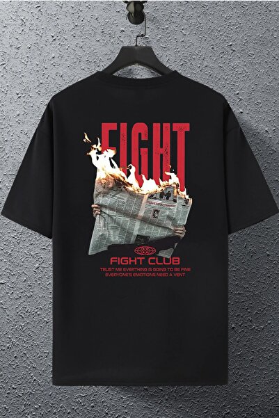 macklin Tricou supradimensionat unisex femei bărbați Fight Club imprimat