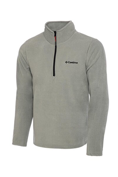 MAXIMILLIAN Férfi polár szürke színű félcipzáras Bato gallér kültéri polár