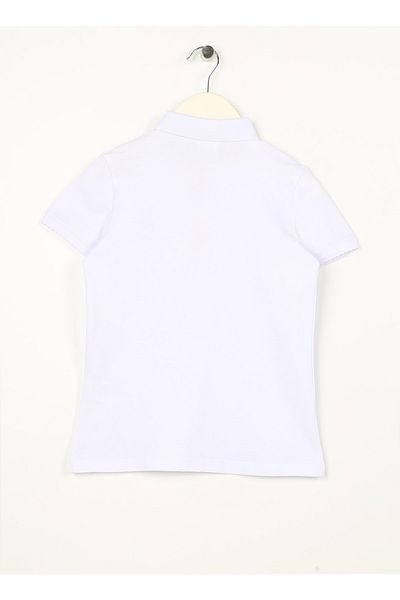 U.S. Polo Assn. Απλό λευκό μπλουζάκι για κορίτσι Tp01-ıy023