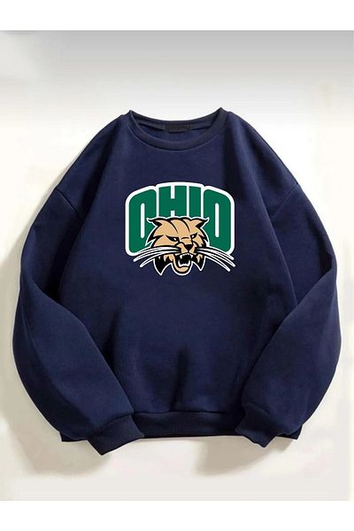 spearly Унисекс суитшърт с щампа Ohio Oversize
