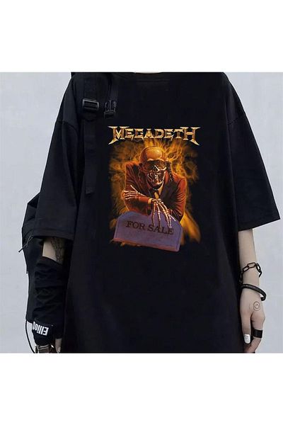 Touz Μπλουζάκι Rock Series Megadeth Skull Black Unisex Oversize