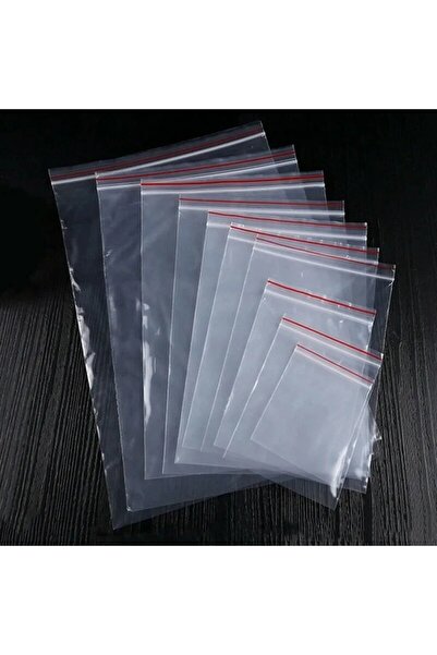 Merpak Ambalaj Kilitli Torba 23x31 Cm 50'li Kilitli Buzdolabı Poşeti Şeffaf Kilitli Poşet Kilitli Saklama Poşeti