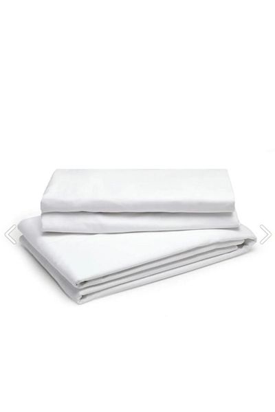 PRİVATE White Plain Single 100% Cotton Hotel Bed Sheet 160×240 Cm 63 Wire Woven