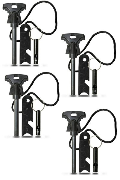 For Prime Siyah 4 Adet Çakmaktaşı Magnezyum Ateşleyici Çubuk Hızlı Tutuşturuc...