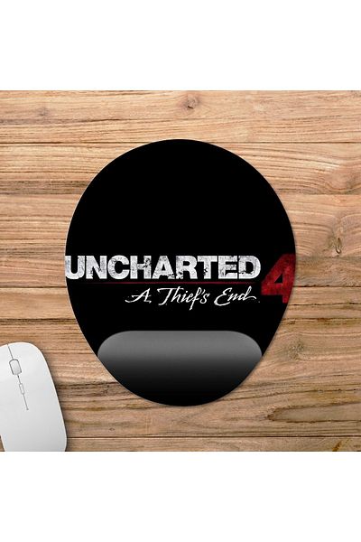 Pixxa لوحة ماوس Uncharted 4 مع مسند للمعصم موديل - 3 بيضاوي