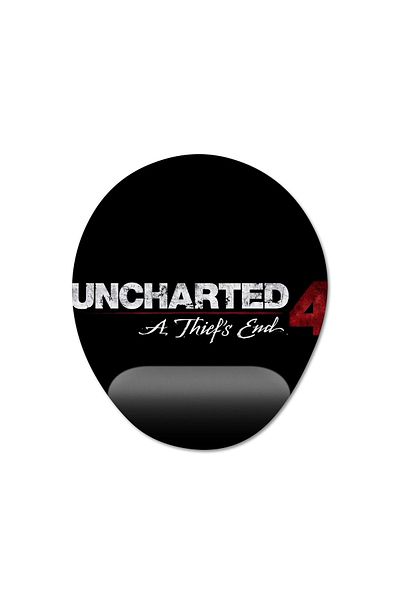 Pixxa لوحة ماوس Uncharted 4 مع مسند للمعصم موديل - 3 بيضاوي