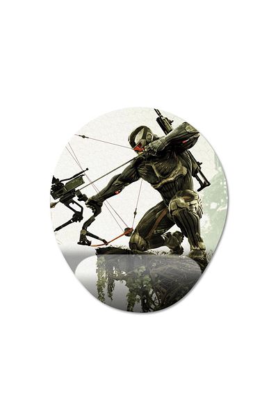 Pixxa موديل لوحة ماوس Crysis مع مسند للمعصم - 4 بيضاوي