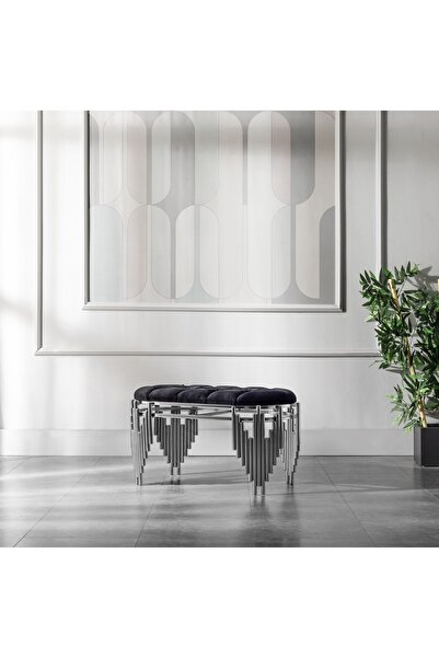 VOVOKO Metal Puf Ultra Lak Kaplama Puf Baby Face Kumaş