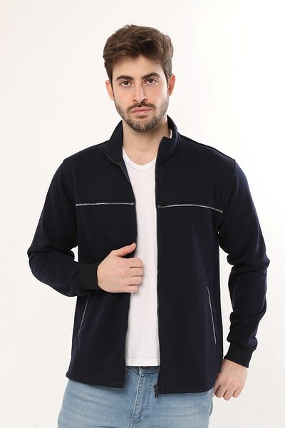 Uniprom Casual Jacket 3 Thread Raster Seasonal Daily Jacket Navy Blue