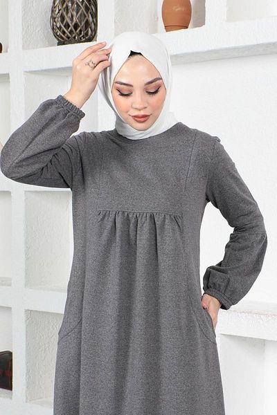 modapinhan ANTHRACITE Balloon Sleeve Sports Dress