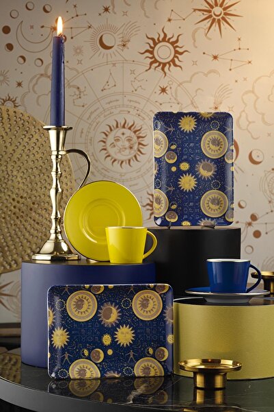 Kütahya Porselen طبق مسطح من قطعتين من Cosmic Love Tan18x13 سم