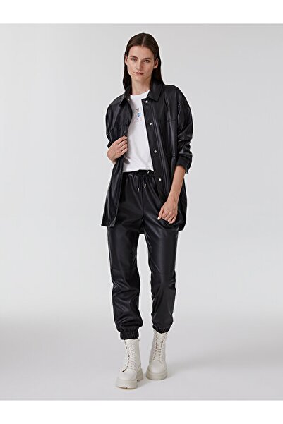 Loft Leather Look Oversize Shirt U.sleeve