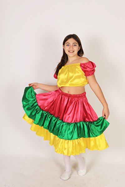 Annee Bakk Brezilya Temalı Kız Çocuk Kostümü, Brezilyalı Çocuk Kıyafeti