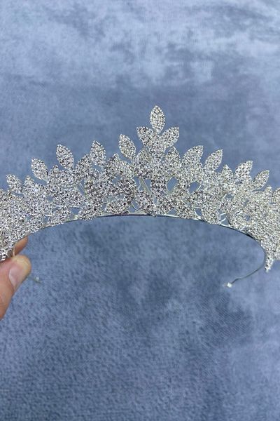 Hobigram Silver Jessie Model Elegant Stone Henna și Coroana Miresei Accesoriu pentru păr – Coroană – Tiara
