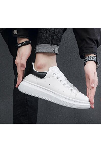 POLENS حذاء رياضي أبيض إلى أسود للجنسين