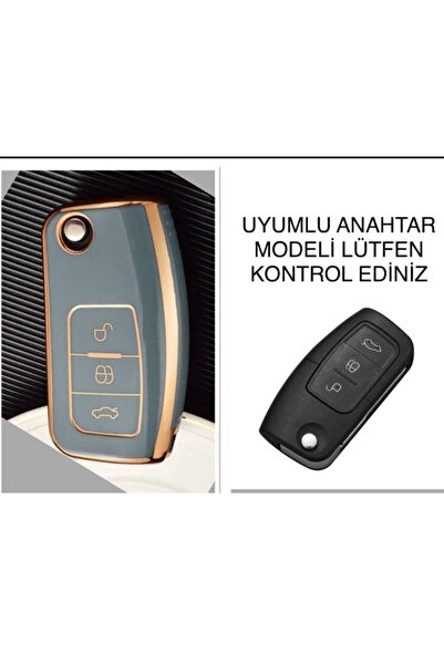 ŞENYILDIZ AKSESUAR حافظة حماية لمفتاح Ford Focus Fiesta Mondeo B Max C Max Ku...