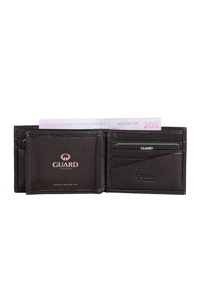 GUARD Men's Wallet - Python, Brown, Genuine Leather, Horizontal