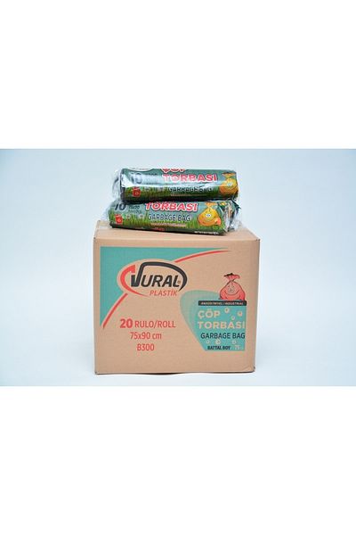 Vural Garbage Bag 75x90 Industrial Oversize 300 Gr Garbage Bag 10 Pieces (4 Packs)