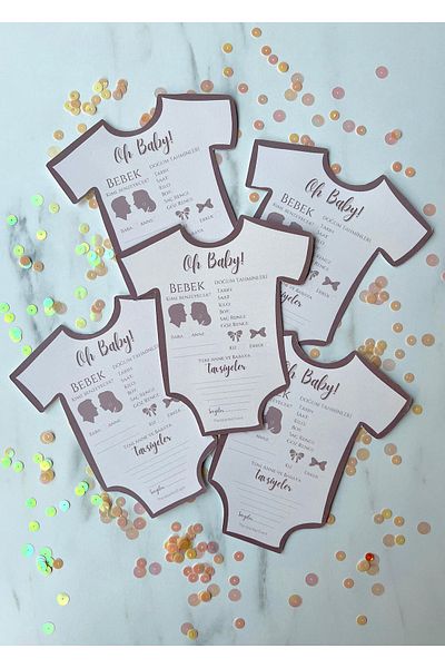 The Istanbul Event 10-Piece Baby Shower Gender Party Playing Card Set - Baby Who Will Like - Birth Predictions