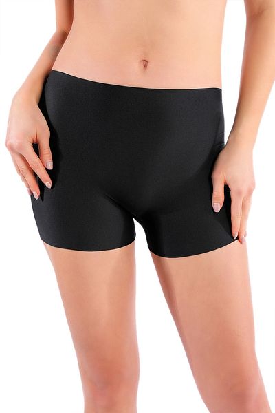 LUJURIAN Boxeri extra confortabili pentru femei, negru/culoarea pielii, fără sudură, tăiat cu laser, pachet de 2