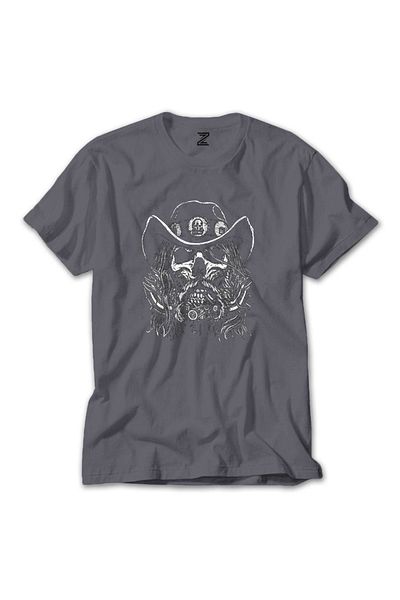 Z zepplin Γκρι μπλουζάκι Motörtead Lemmy Kilmister Skull Portrait