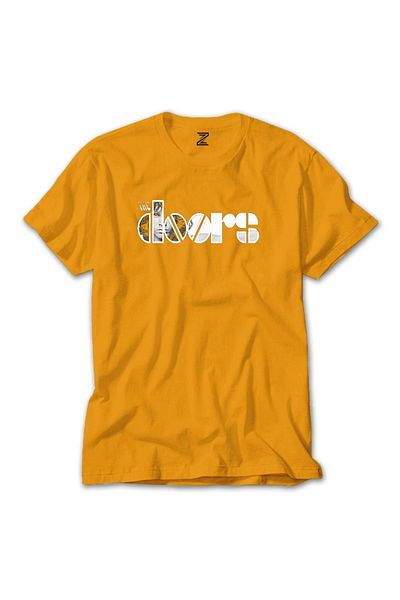 Z zepplin Κίτρινο T-shirt με λογότυπο The Doors