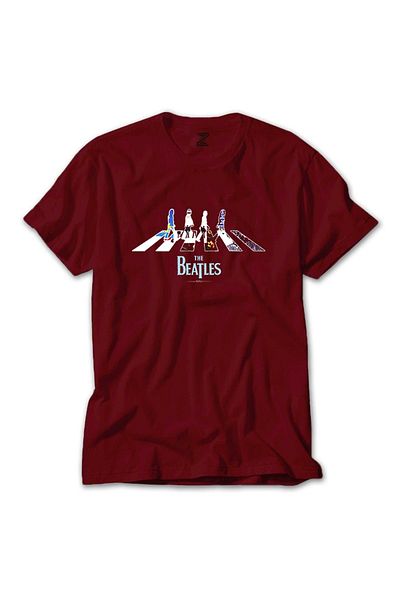 Z zepplin The Beatles Abbey Road Red T-Shirt