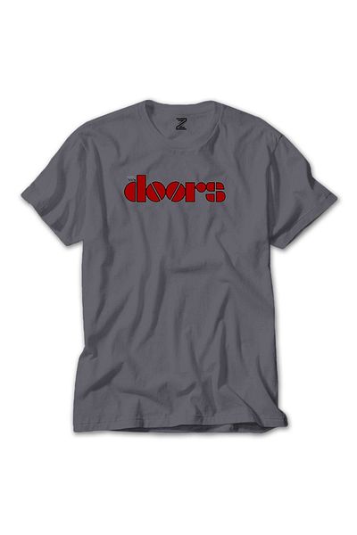 Z zepplin Κόκκινο γκρι T-shirt με λογότυπο The Doors