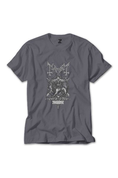 Z zepplin Mayhem A Season In Blasphemy Grey T-Shirt