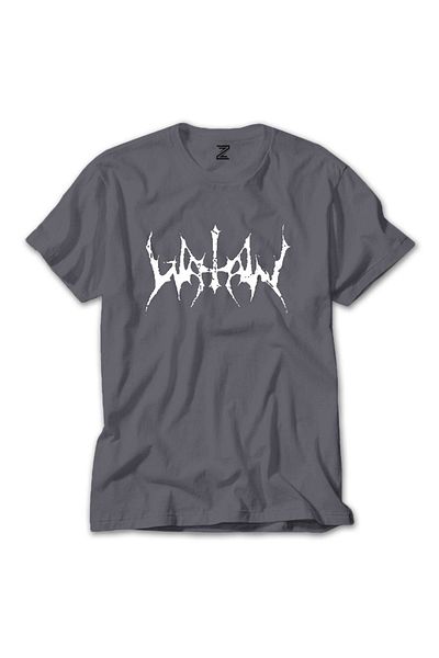 Z zepplin Γκρι T-Shirt με κείμενο λογότυπου Watain