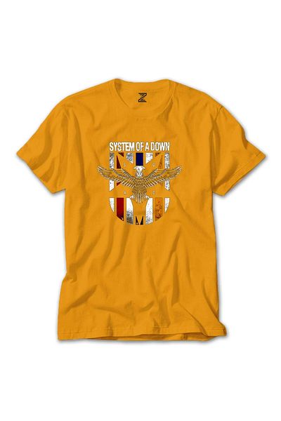 Z zepplin Κίτρινο T-shirt System Of A Down Eagle Colors