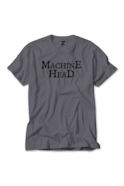 Z zepplin Γκρι T-Shirt Machine Head Text