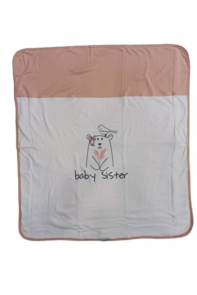 Aziz Bebe Baby Sister Patterned Cotton Baby Blanket 80cmx90cm